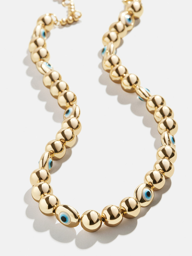 BaubleBar Brenn Necklace - Gold - 
    Gold evil eye beaded necklace
  
