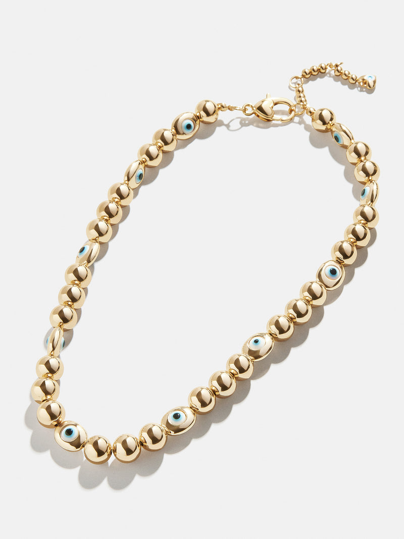 BaubleBar Brenn Necklace - Gold - 
    Gold evil eye beaded necklace
  
