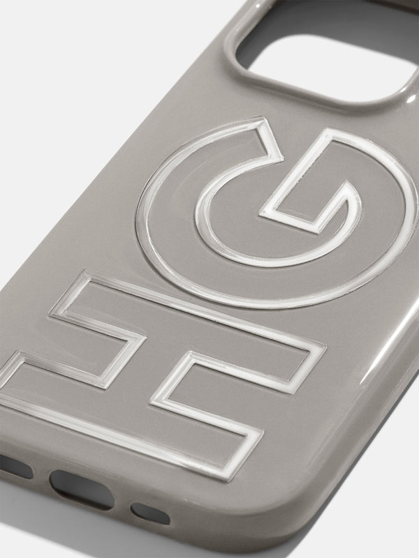 Chrome Custom iPhone Case - Gray/Chrome Silver