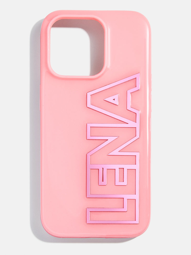 BaubleBar Chrome Custom iPhone Case - Blush/Chrome Pink - 
    Customizable phone case
  
