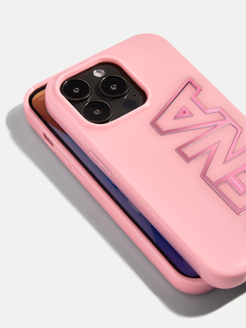 BaubleBar Chrome Custom iPhone Case - Blush/Chrome Pink - Get Gifting: Enjoy 20% Off​