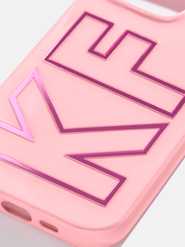 Chrome Custom iPhone Case - Blush/Chrome Pink
