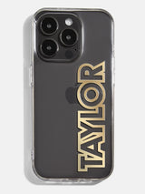 BaubleBar Chrome Custom iPhone Case - Clear/Chrome Gold - Get Gifting: Enjoy 20% Off​