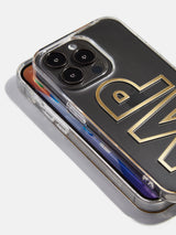 BaubleBar Chrome Custom iPhone Case - Clear/Chrome Gold - Get Gifting: Enjoy 20% Off​