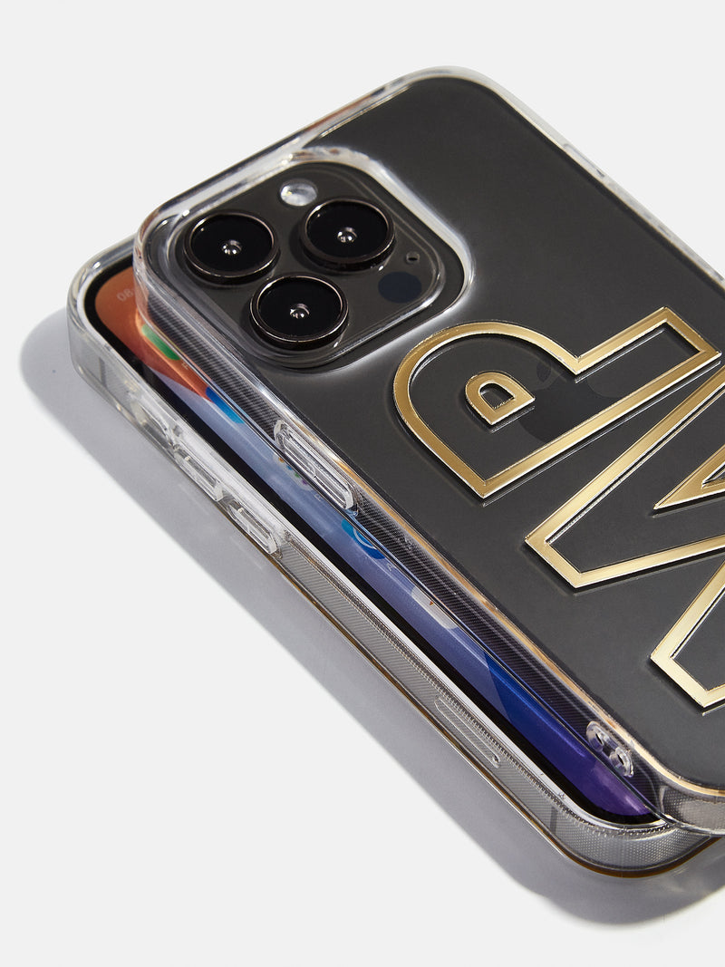 BaubleBar Chrome Custom iPhone Case - Clear/Chrome Gold - 
    Customizable phone case
  
