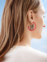 BaubleBar Mickey Mouse Disney Love Earring Hoops - Red - 
    Disney love hoop earrings
  
