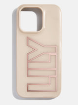 BaubleBar Chrome Custom iPhone Case - Beige/Chrome Bronze - 
    Customizable phone case
  
