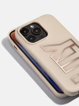 BaubleBar Chrome Custom iPhone Case - Beige/Chrome Bronze - Get Gifting: Enjoy 20% Off​