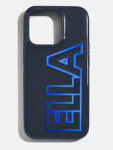 BaubleBar Chrome Custom iPhone Case - Navy/Chrome Blue - Get Gifting: Enjoy 20% Off​