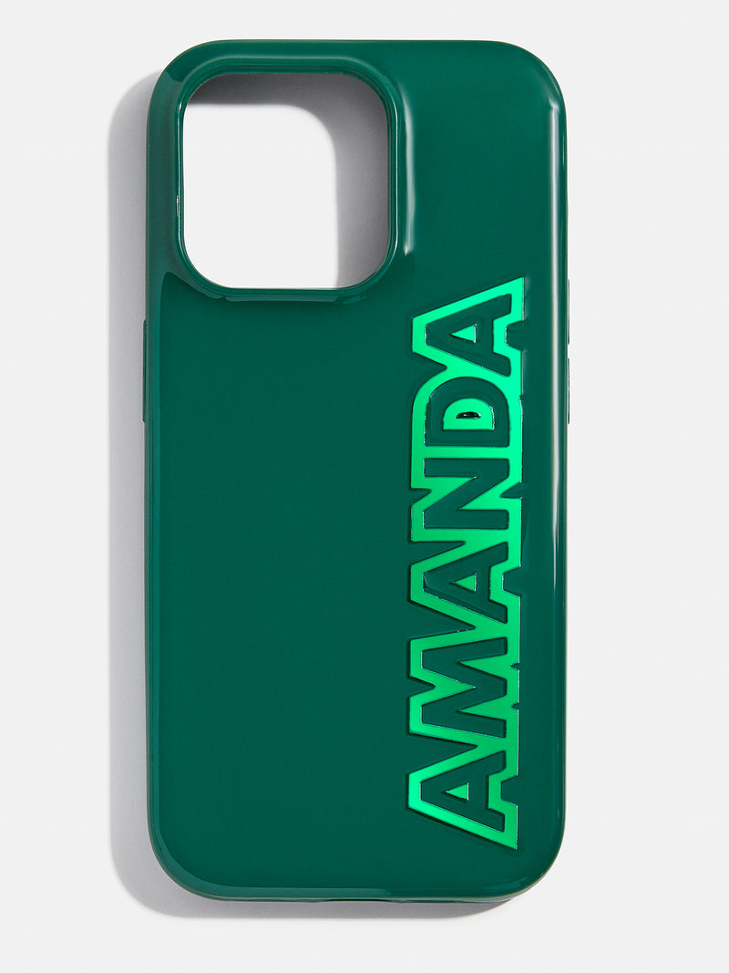 BaubleBar Chrome Custom iPhone Case - Green/Chrome Green - Get Gifting: Enjoy 20% Off​