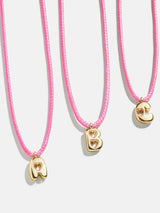 BaubleBar Pretty in Pink Kids’ Initial Necklace - Pink - 
    Kids' initial neckalce
  
