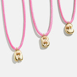 Pretty in Pink Kids Initial Necklace - Light Pink