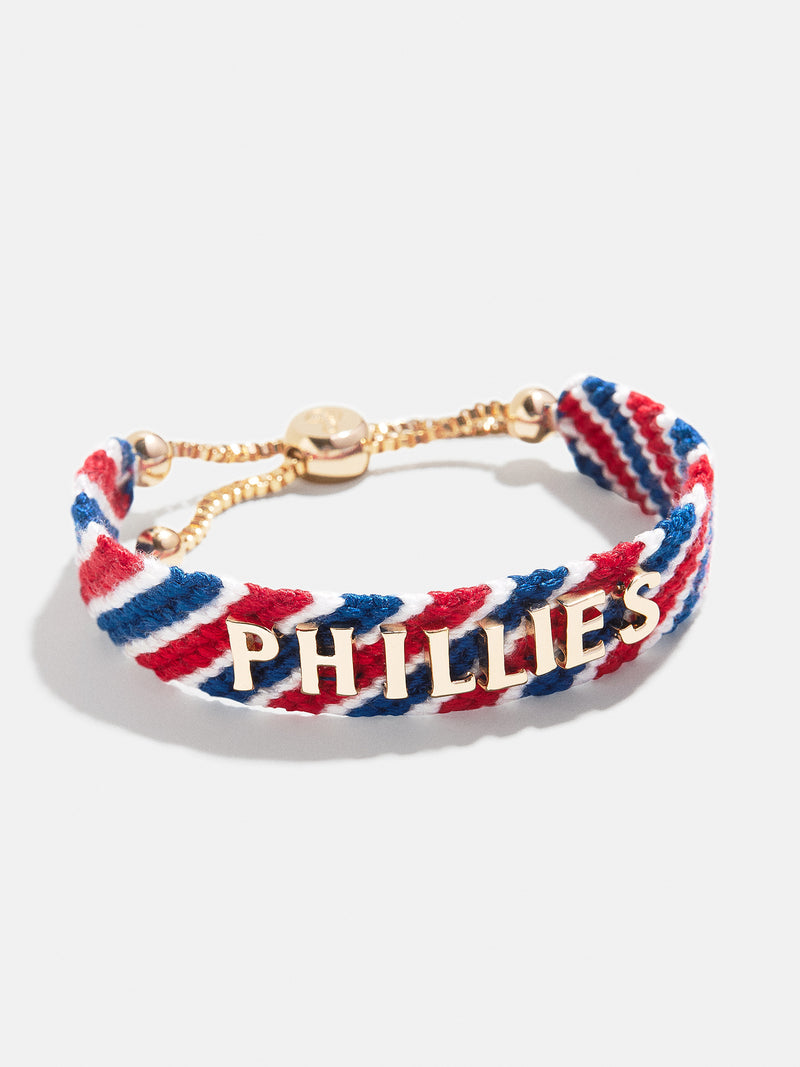 BaubleBar MLB Woven Friendship Bracelet - Philadelphia Phillies - 
    MLB pull tie bracelet
  

