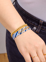 BaubleBar MLB Woven Friendship Bracelet - Los Angeles Dodgers - 
    MLB pull tie bracelet
  
