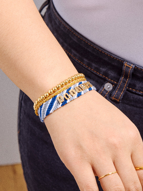 MLB Woven Friendship Bracelet - Los Angeles Dodgers