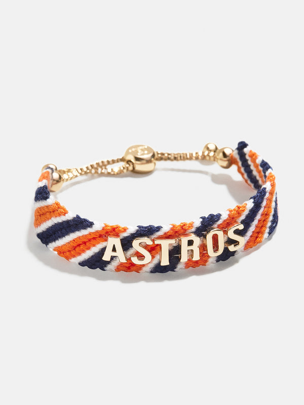 MLB Woven Friendship Bracelet Houston Astros MLB pull tie bracelet BaubleBar