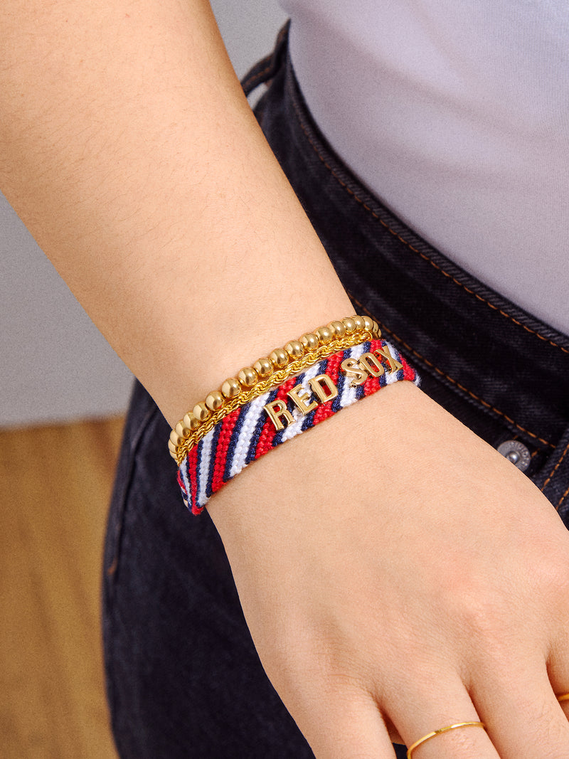 BaubleBar MLB Woven Friendship Bracelet - Boston Red Sox - 
    MLB pull tie bracelet
  
