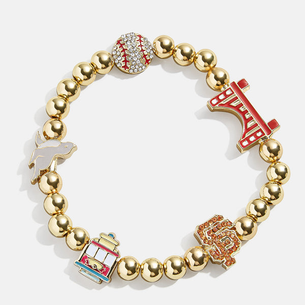 MLB Pisa Charm Bracelet - San Francisco Giants – MLB beaded charm