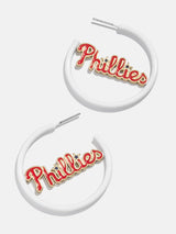 BaubleBar MLB Enamel Hoops - Philadelphia Phillies - 
    MLB enamel hoops
  
