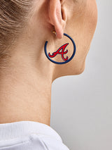 BaubleBar MLB Enamel Hoops - Atlanta Braves - 
    MLB enamel hoops
  
