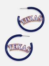 BaubleBar MLB Enamel Hoops - Texas Rangers - 
    MLB enamel hoops
  
