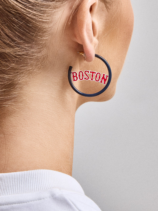 MLB Enamel Hoops - Boston Red Sox