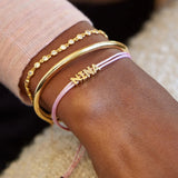 Custom Cord Bracelet - Metallic Pink