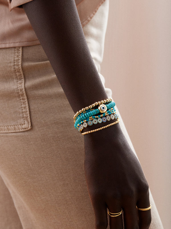 Amaris Bracelet - Gold/Turquoise