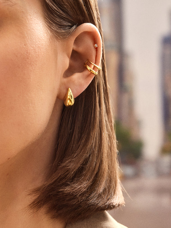 Ella 18K Gold Earrings - 18K Gold Small