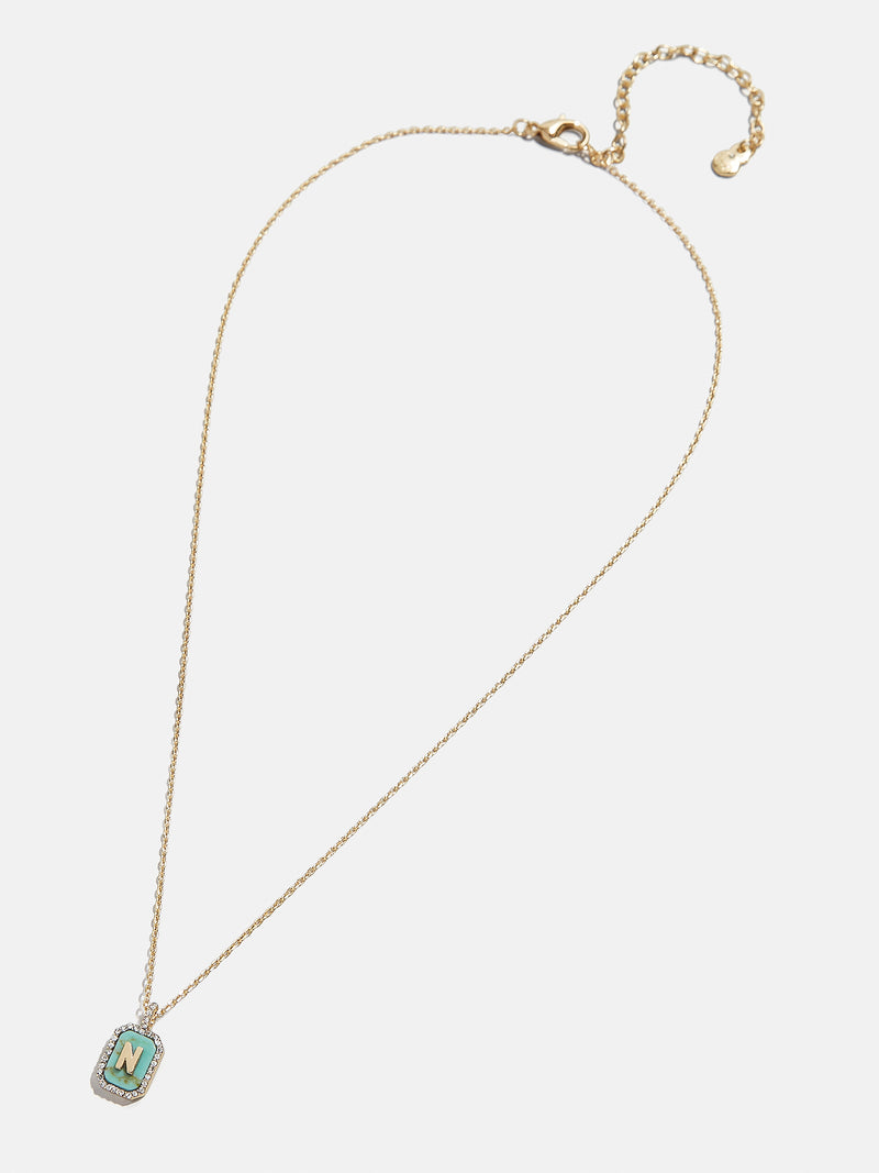 BaubleBar Gold & Turquoise Initial Necklace - Turquoise Stone - 
    Enjoy 20% off - This Week Only
  

