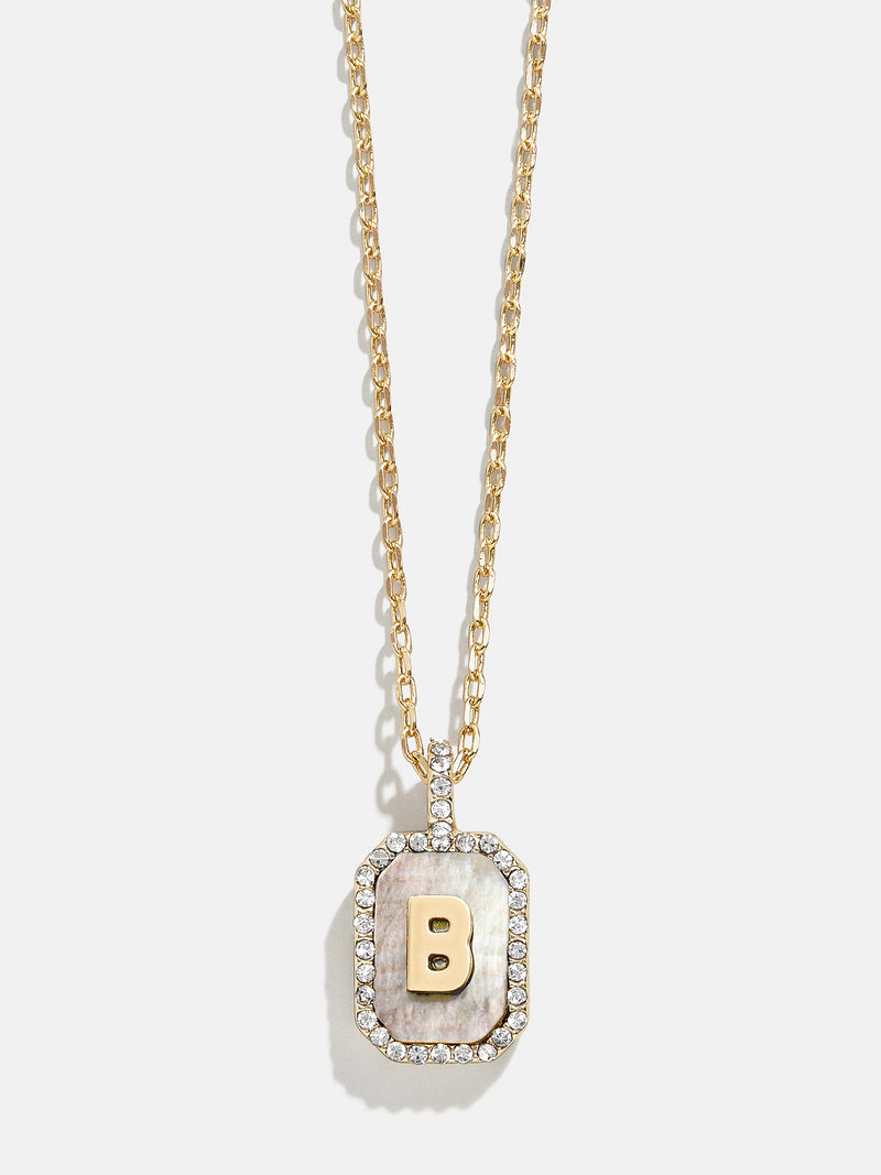 BaubleBar B - 
    Dog tag initial necklace
  

