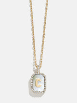 BaubleBar C - 
    Dog tag initial necklace
  
