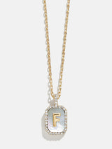 BaubleBar F - 
    Dog tag initial necklace
  
