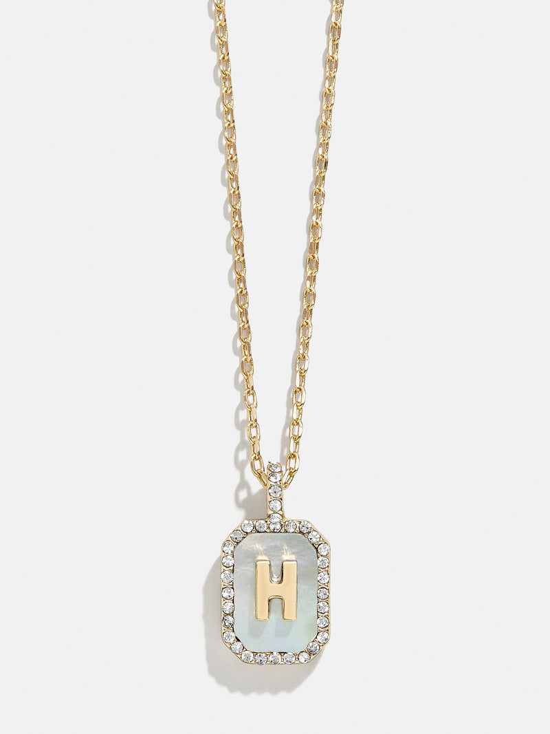 BaubleBar H - 
    Dog tag initial necklace
  
