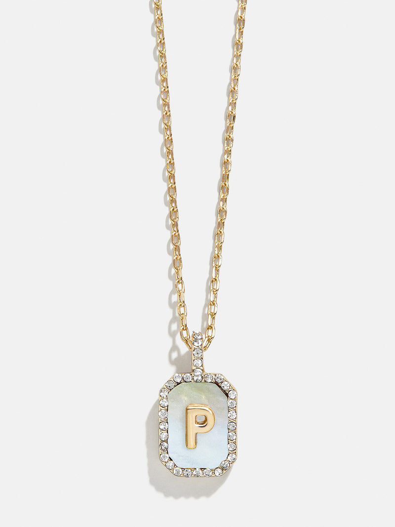 BaubleBar P - 
    Dog tag initial necklace
  
