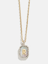 BaubleBar R - 
    Dog tag initial necklace
  
