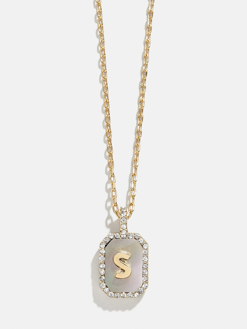 BaubleBar S - 
    Dog tag initial necklace
  
