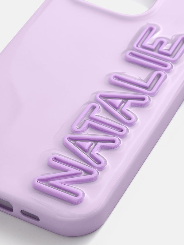 Fine Line Custom iPhone Case - Lavender/Purple