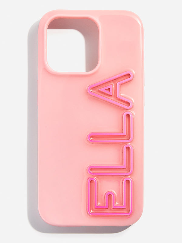 Fine Line Custom iPhone Case - Blush/Pink