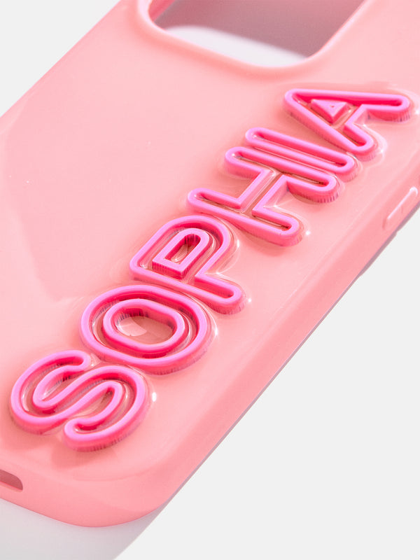 Fine Line Custom iPhone Case - Blush/Pink