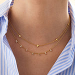 variant:14K Gold Plated Sterling Silver. Pavé Cubic Zirconia Stones