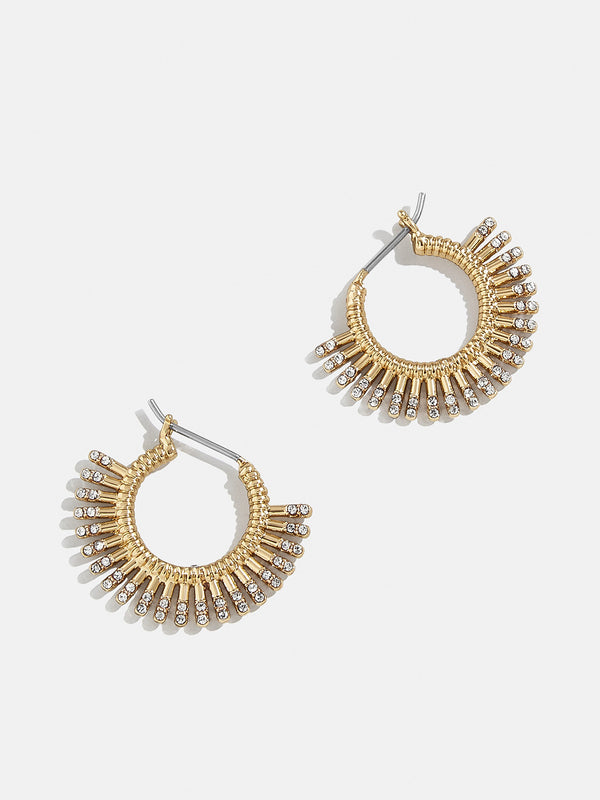 Sundar Earrings - Small Gold/Clear