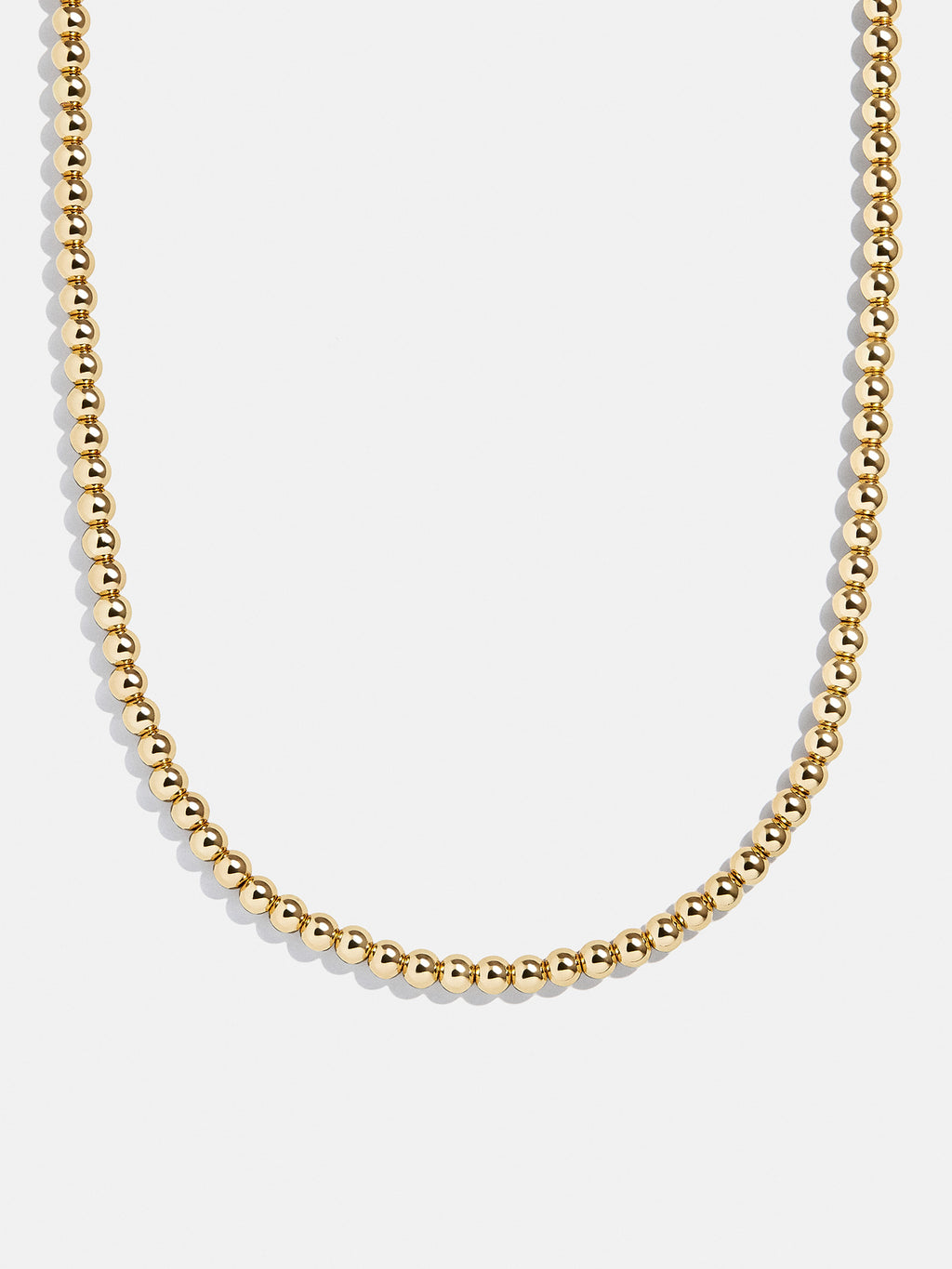 GlitterIced Out Ball Necklace 4mm GOLD 金 Pisa Necklace - 4MM – Gold beaded necklace – BaubleBar