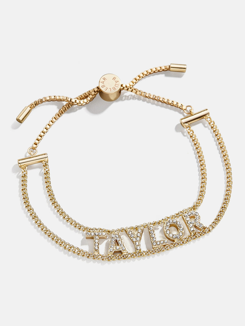 Better Jewelry Personalized Block 14K Gold Double Nameplate Bracelet –  Betterjewelry
