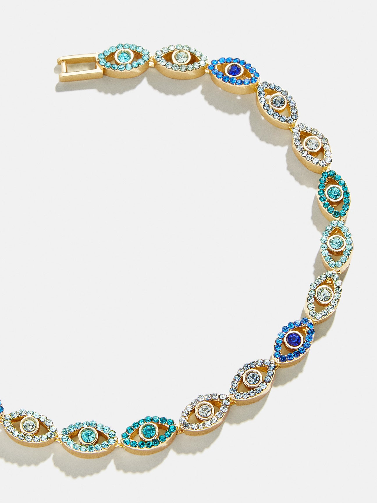 Sterling Silver Evil Eye Tennis Bracelet with Whit main image 1
