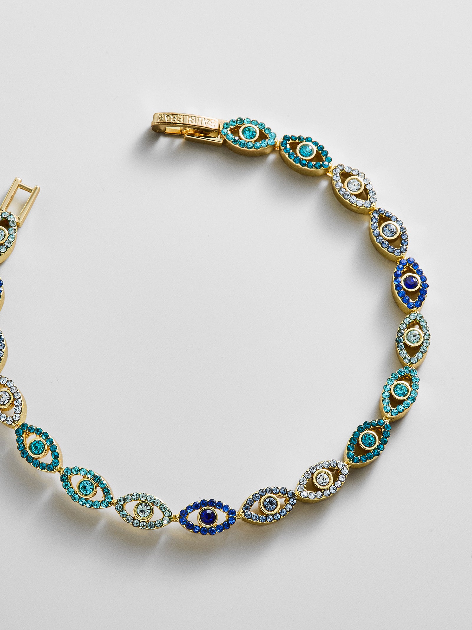 Evil Eye Tennis Bracelet - Gold/Blue