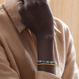 Evil Eye Tennis Bracelet - Gold/Blue