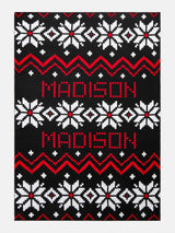 BaubleBar Holiday Custom Blanket - Red/White - 
    Custom, machine washable blanket
  
