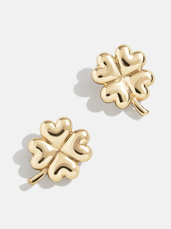 Four Leaf Clover Earrings - Gold