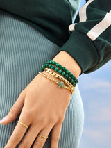 BaubleBar Shamrock Pisa Bracelet - Green/Gold - 
    St. Patrick's day stretch bracelet
  
